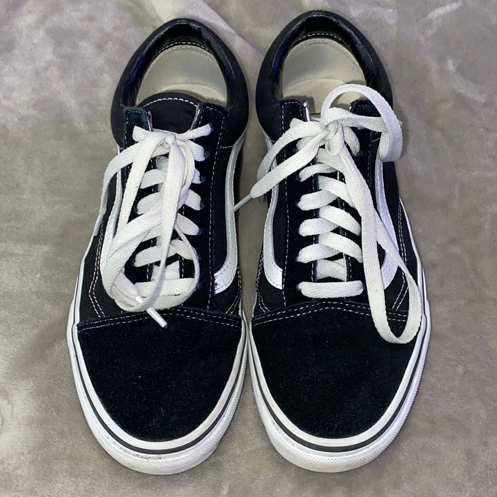 Black Vans w White Trim Like New